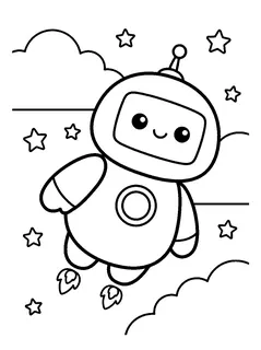 Colouring page preview: Piko flies