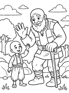 Colouring page preview: Keloğlan