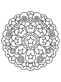 Colouring page preview: Star mandala
