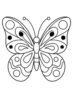 Colouring page preview: Symmetry butterfly